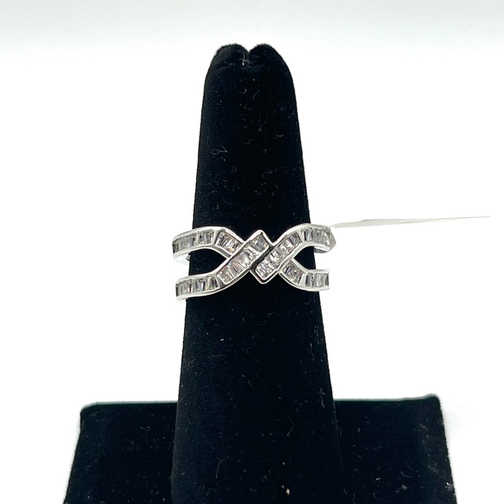Silver Interwoven Open Back Ring - image 1